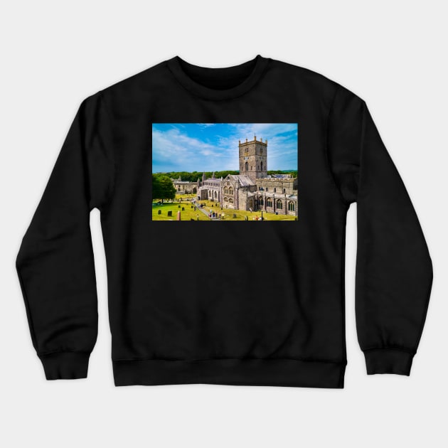 St Davids Cathedral - Historic Buildings - Pembrokeshire, Wales Crewneck Sweatshirt by Harmony-Mind